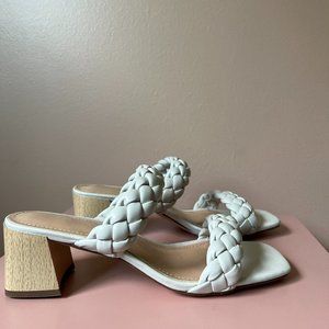 Sincerely Jules White Braided Heels